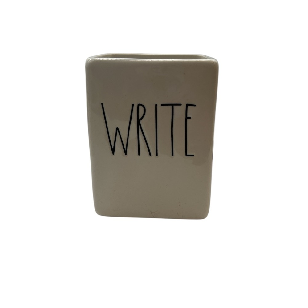 Rae Dunn “WRITE” Cream Pen Holder ceramic organizer desk
